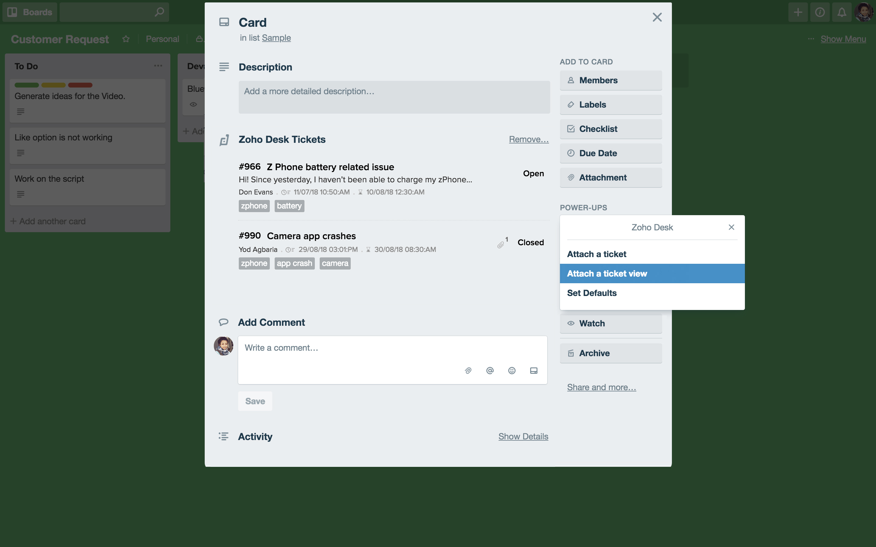 add trello cards to outlook
